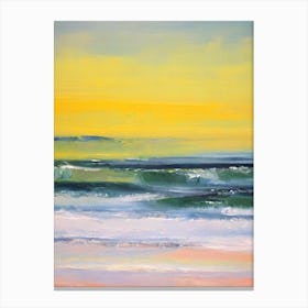 Bamburgh Beach, Northumberland Bright Abstract Canvas Print