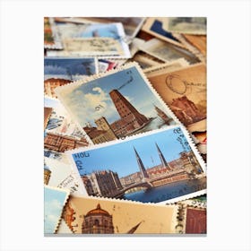 Postage Stamps 2 Canvas Print