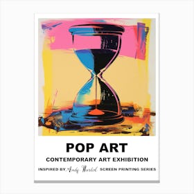 Poster Hourglass Pop Art 3 Canvas Print