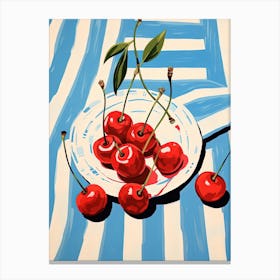 Cherries Fruit Summer Illustration 4 Canvas Print