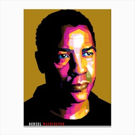 Denzel Washington in wpap Canvas Print