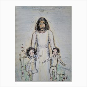 Jesus With Children 1 Canvas Print