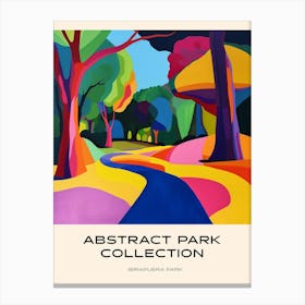 Abstract Park Collection Poster Ibirapuera Park Buenos Aires Argentina 2 Canvas Print