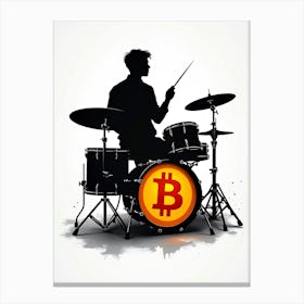 Bitcoin Drummer Canvas Print