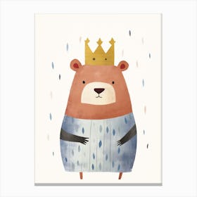 Little Wombat 4 Wearing A Crown Canvas Print