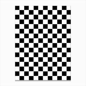 Checkerboard Black And White Canvas Print