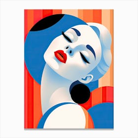 Pretty woman, Pop art Canvas Print