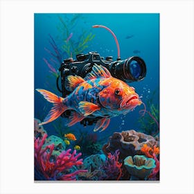 Camera Fish Canvas Print