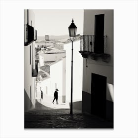 Granada, Spain, Black And White Analogue Photography 1 Canvas Print