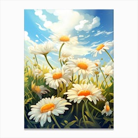 Daisy Wildflower, Blowing In The Wind, South Western Style (2) Canvas Print