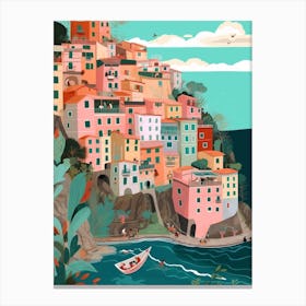 Cinque Terre, Italy Illustration Canvas Print