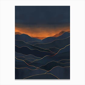 Sunset In The Mountains 48 Canvas Print