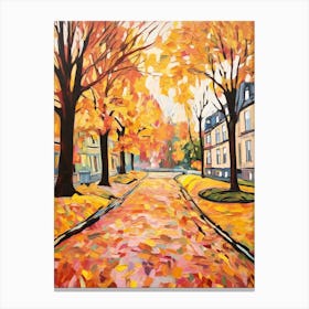 Autumn Gardens Painting Royal Palace Of Laeken Gardens Belgium 2 Canvas Print