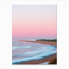 Cromer Beach, Norfolk Pink Photography 2 Canvas Print