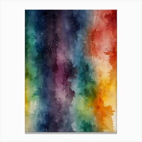 Rainbow Watercolor Painting Canvas Print