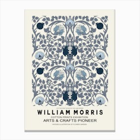 William Morris Blue Floral Poster 1 Canvas Print