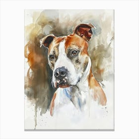 Staffordshire Bull Terrier Acrylic Painting 8 Canvas Print