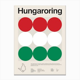 Mid Century Hungaroring F1 Canvas Print