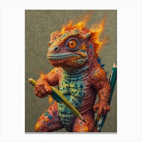 Fire Lizard Canvas Print