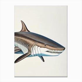 Sixgill Shark Vintage Canvas Print