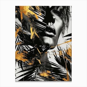 Gold And Black 116 Canvas Print