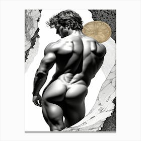 Back Of A Nude Gay Man Canvas Print