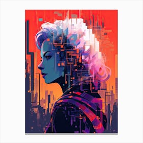 Futuristic Woman art Canvas Print