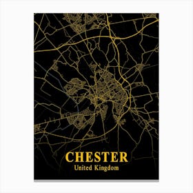 Chester Gold City Map 1 Canvas Print