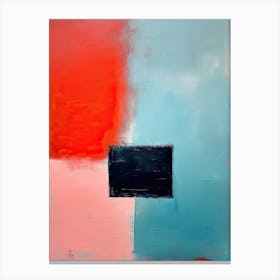 Red Blue And Black Colourful Abstract Canvas Print