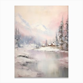 Dreamy Winter Painting Whistler Canada 1 Canvas Print