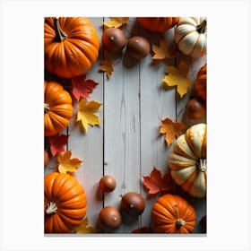 Thanksgiving Pumpkins Canvas Print