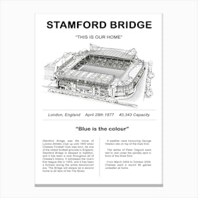 Chelsea Stamford Bridge Football Stadium Canvas Print