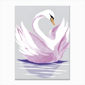 Swan watercolor Canvas Print