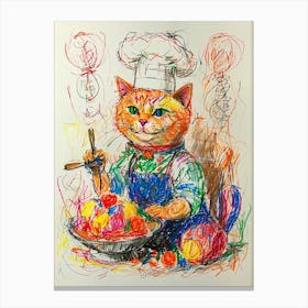 Chef Cat 4 Canvas Print