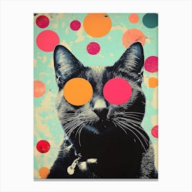 Cat With Polka Dots Canvas Print