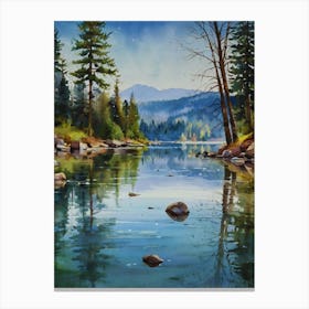 Lake In The Woods Canvas Print