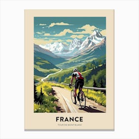 Tour De Mont Blanc France 4 Vintage Cycling Travel Poster Canvas Print