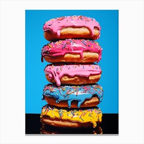 Pop Art Vivid Donuts 3 Canvas Print