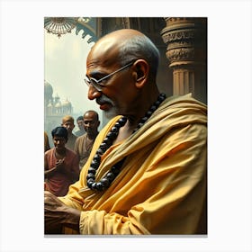 Gandhi Portrait - Diverse Art Illustration 85 Canvas Print