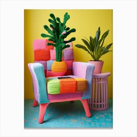 Dolls House Crochet Chair 3  Canvas Print