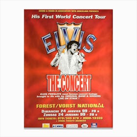 Elvis Presley World Tour Poster Canvas Print