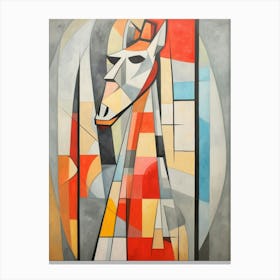 Giraffe Abstract Pop Art 6 Canvas Print