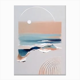 Waves - Abstract Minimal Boho Beach Canvas Print