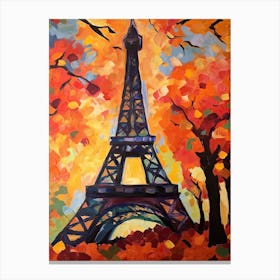 Eiffel Tower Paris France Henri Matisse Style 11 Canvas Print