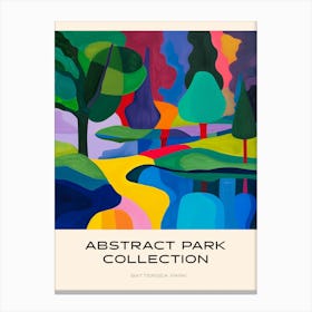 Abstract Park Collection Poster Battersea Park London 8 Canvas Print