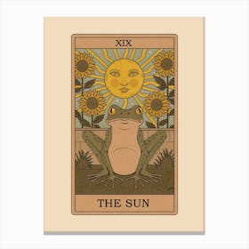 The Sun - Frogs Tarot Canvas Print