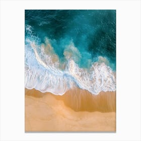 Aerial View Of A Beach 14 Canvas Print