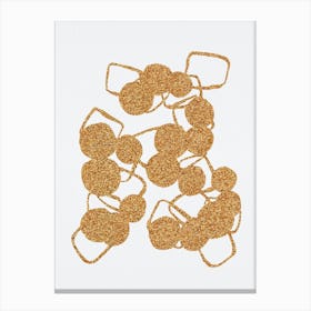 Copper Glitter Shapes Chain 1 Canvas Print