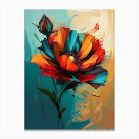 Colorful Flower Painting 3 Canvas Print