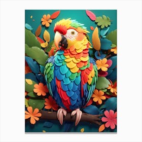 Colorful Parrot 4 Canvas Print